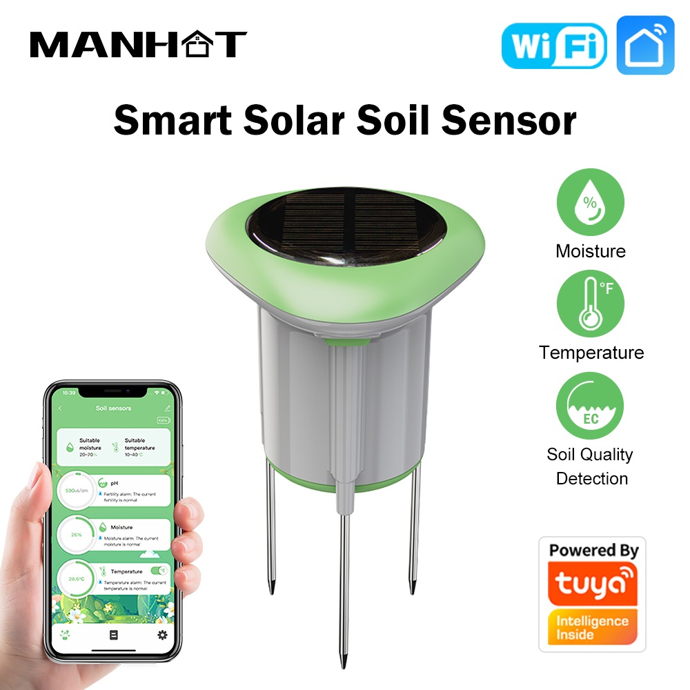 Smart Garden Irrigation - Sensor de Solo Solar Inteligente MANHOT
