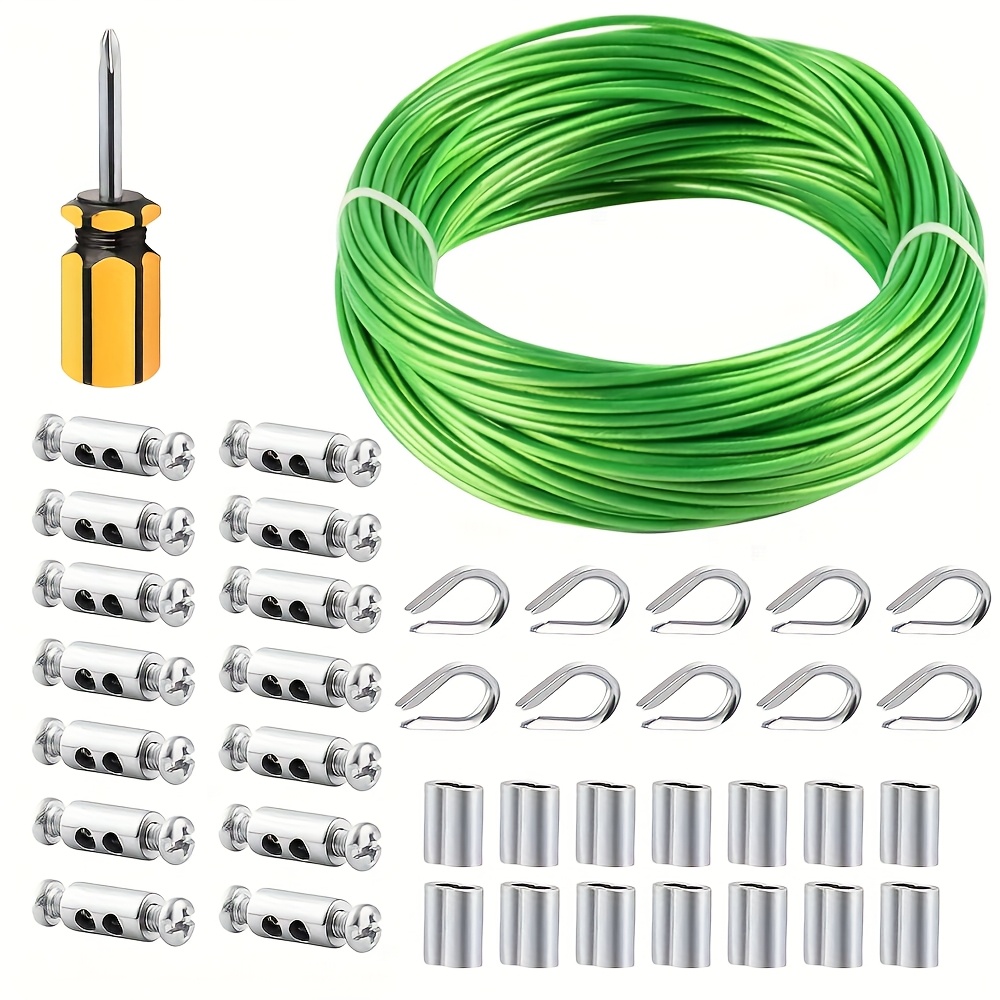 Smart Garden Fence - Conjunto de Corda de Aço Revestida