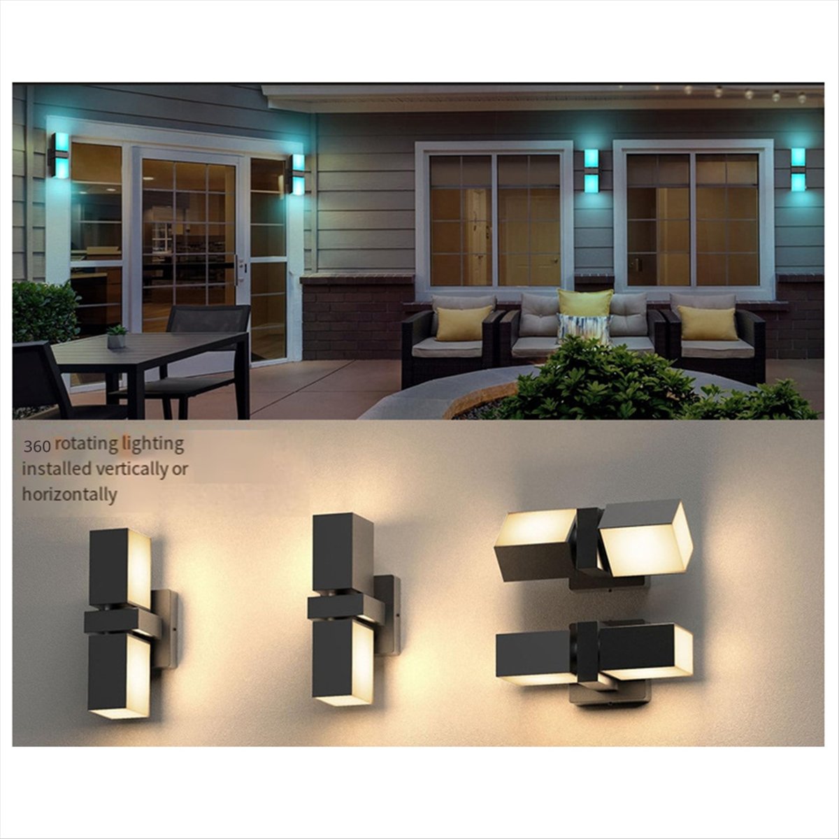 Smart Garden Fence - Luminária de Parede LED AA19 com