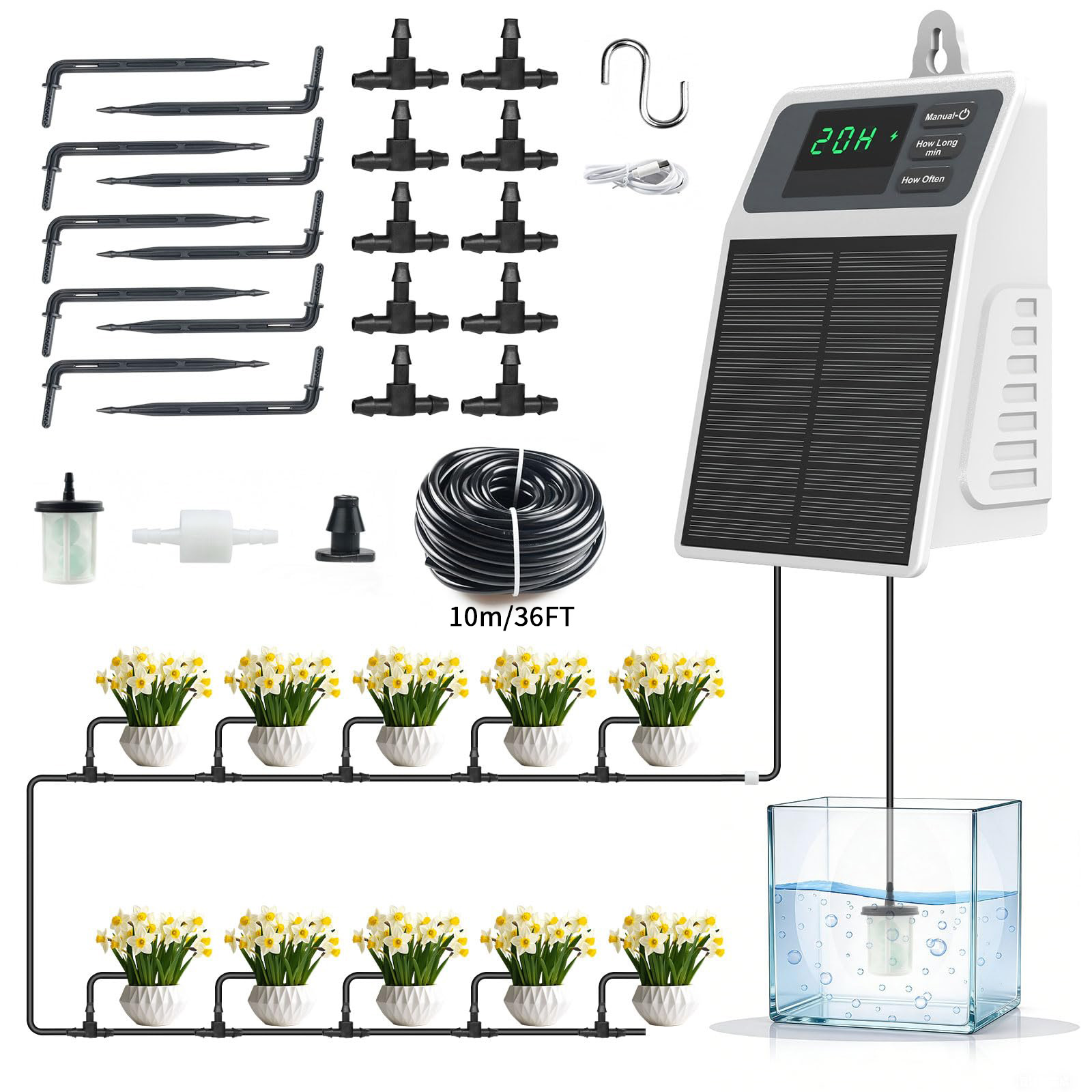 Smart Garden Tower - Sistema de Irrigação Solar Automático Atualizado
