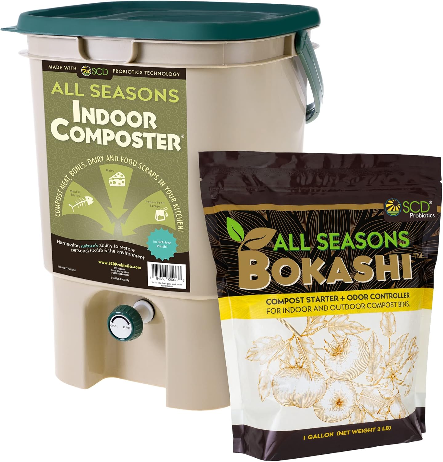 Composting Kit Indoor - Composteira Interna para Bancada de Cozinha