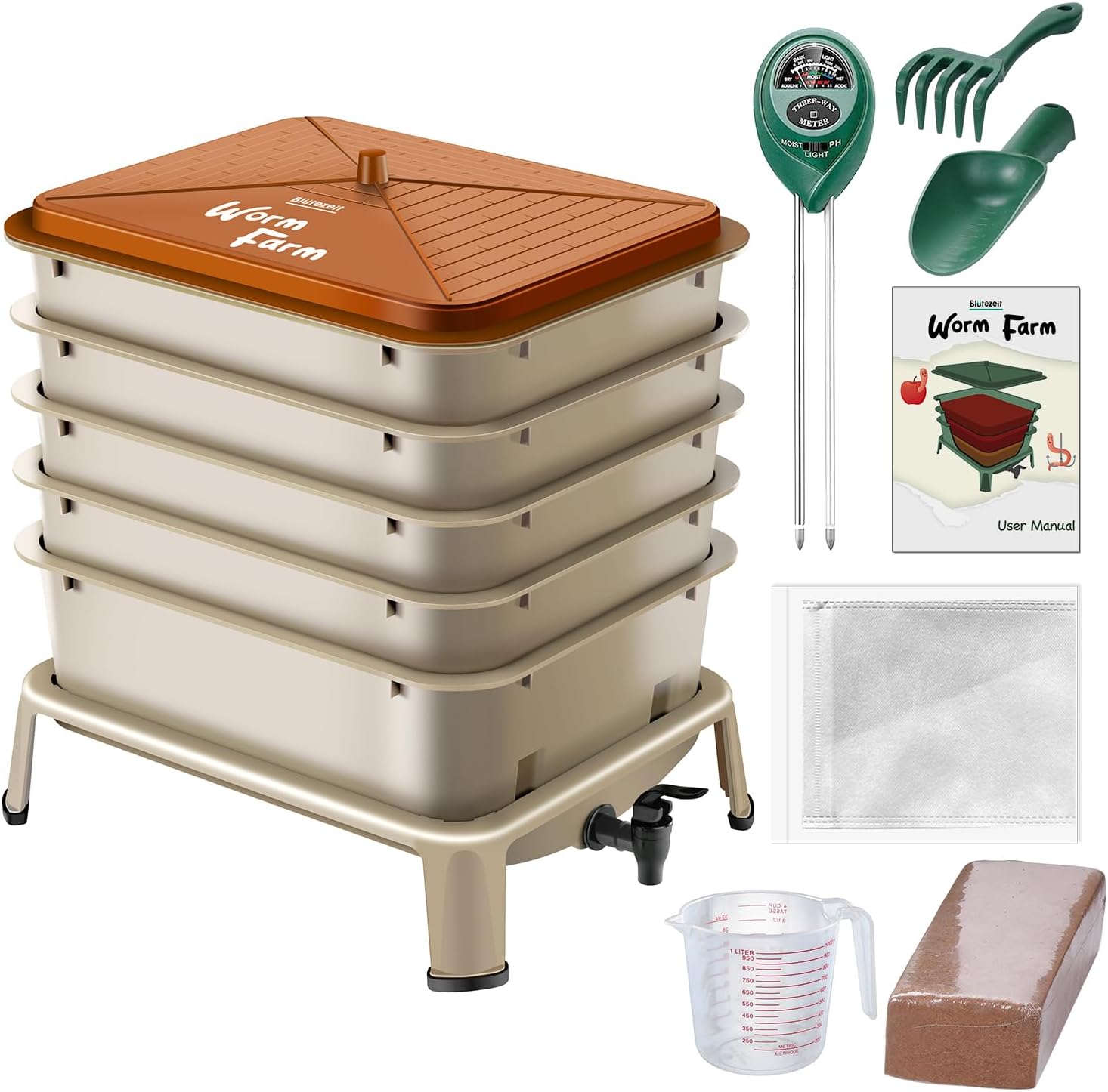 Composting Kit Indoor - Composteira de minhocas para ambientes internos