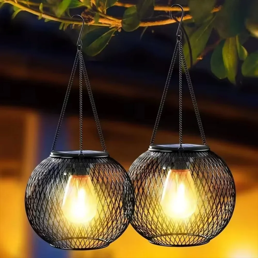 Smart Garden Ornaments - Lanterna Solar de Ferro para Exterior,