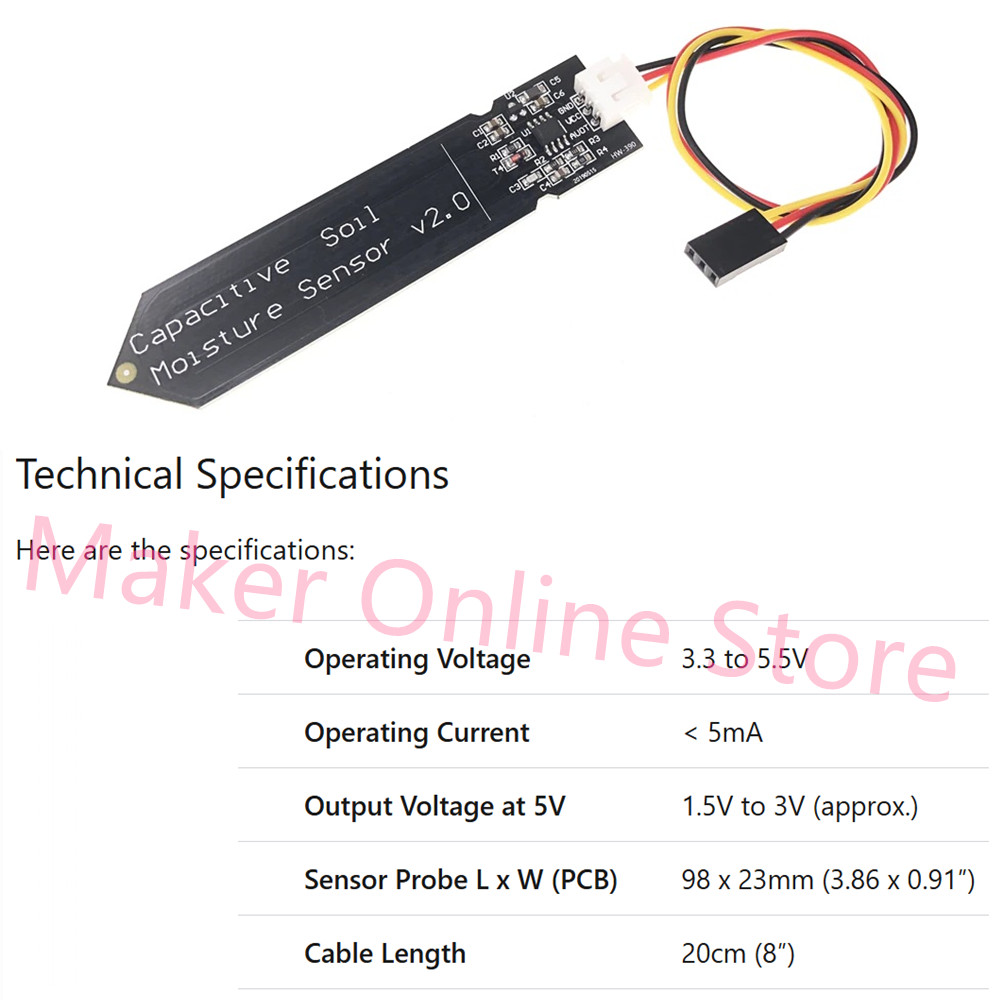 Sensor capacitivo de umidade d - Smart Garden With Arduino avaliação e preço