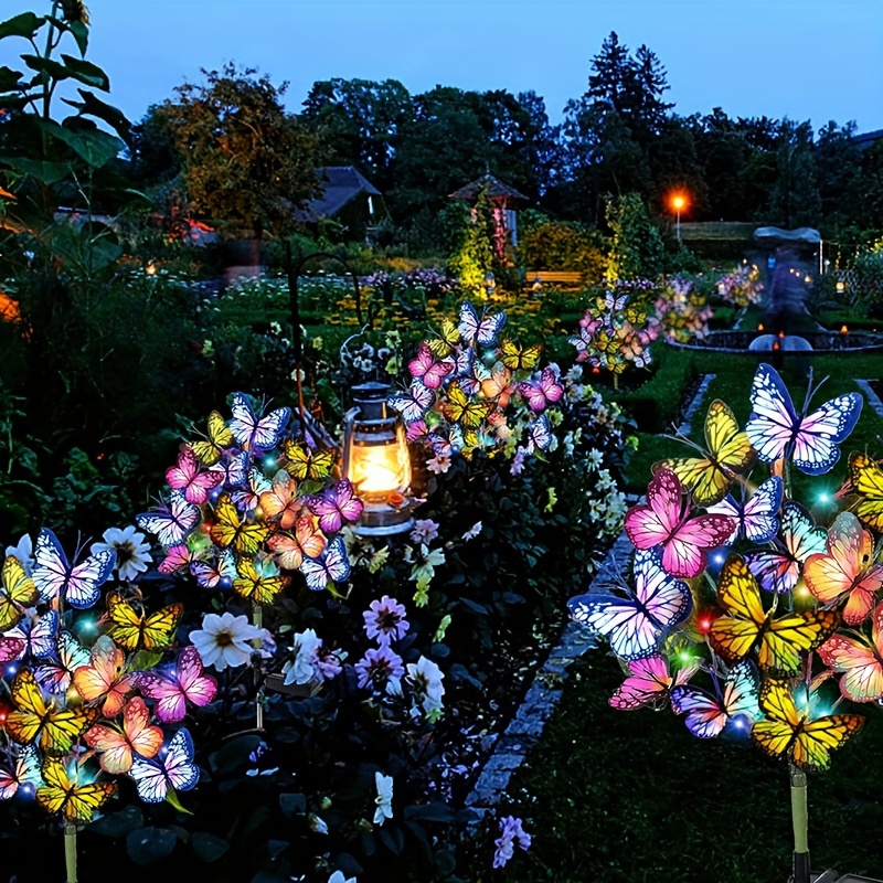 Solar led borboleta luzes do j - Smart Garden Ornaments avaliação e preço