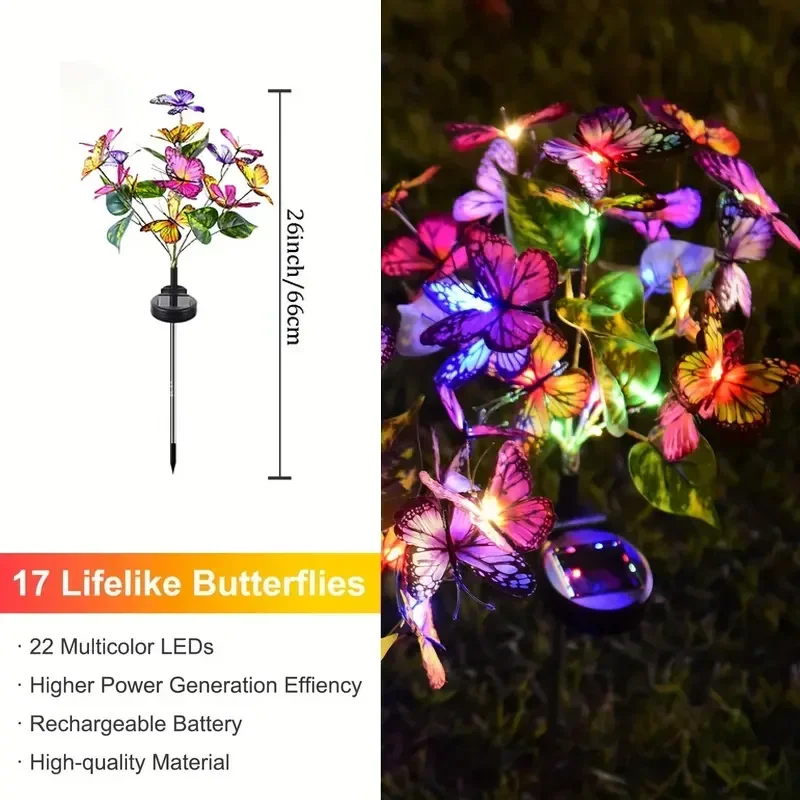 Solar led borboleta luzes do j - Smart Garden Ornaments avaliação e preço
