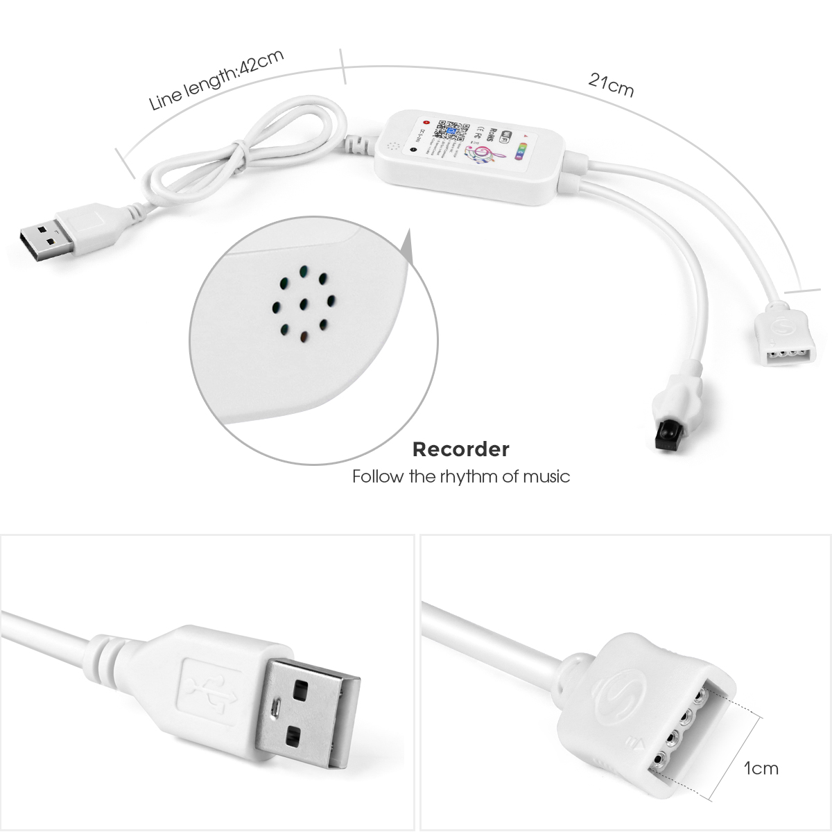 Dc5v tuya app wifi led rgb con - Smart Garden Light Controller avaliação e preço