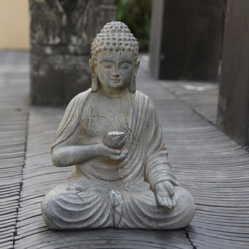 Resina solar estátua de buda e - Smart Garden Ornaments avaliação e preço