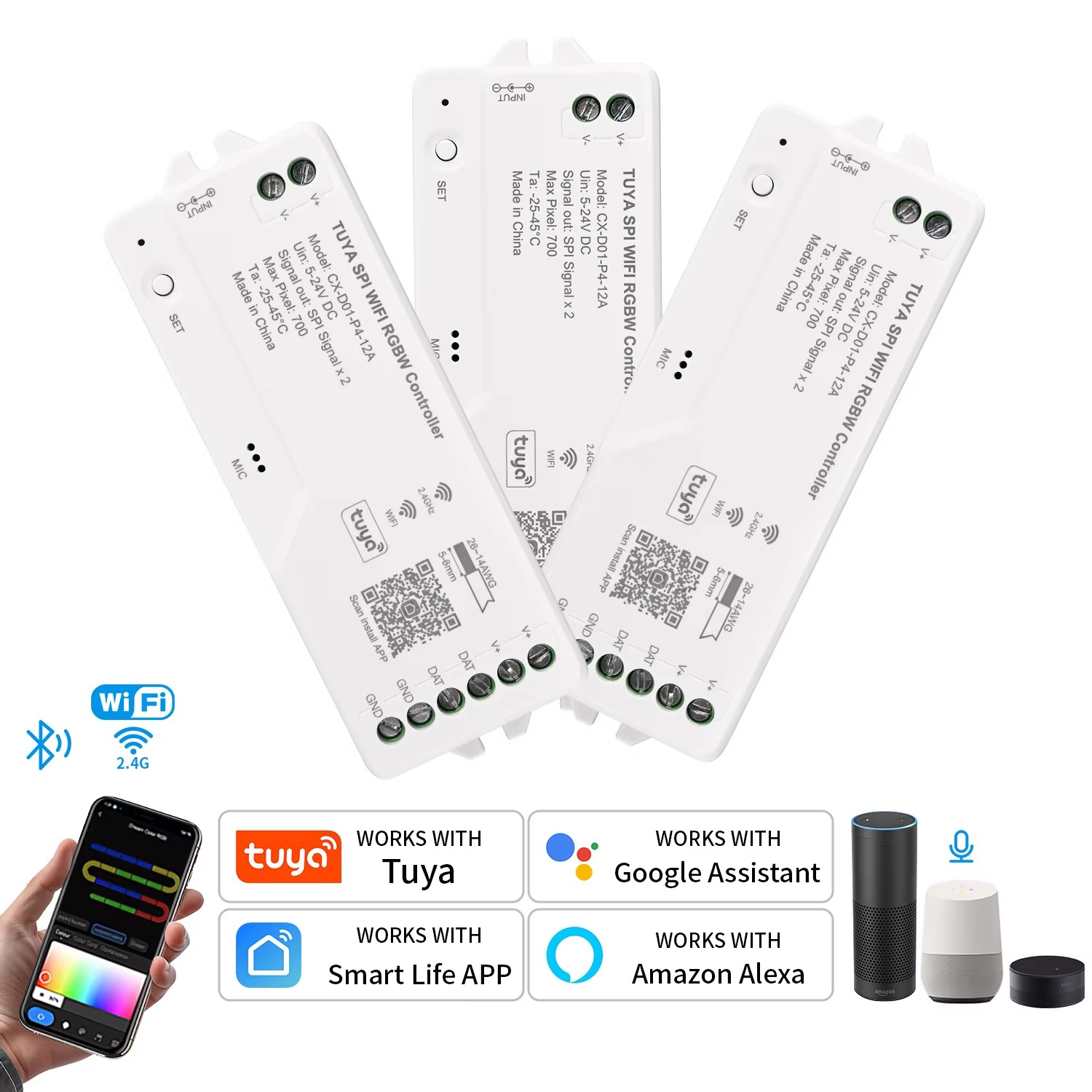 Controlador Tuya Wifi LED SPI  - Smart Garden Light Controller avaliação e preço