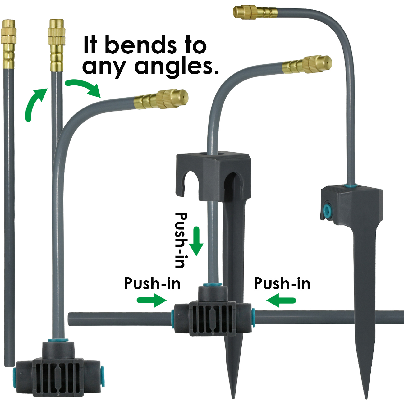 Bendable Brass Cooling Sprinkl - Smart Garden Tower avaliação e preço