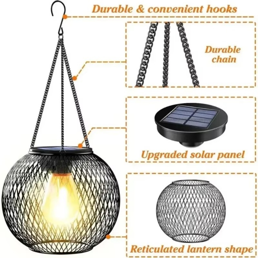 Lanterna Solar de Ferro para E - Smart Garden Ornaments avaliação e preço